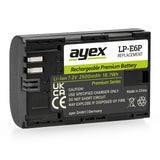 ayex LP-E6P Akku 2600mAh für Canon EOS R5 Mark II, R6, R7, R5, 5D Mark IV
