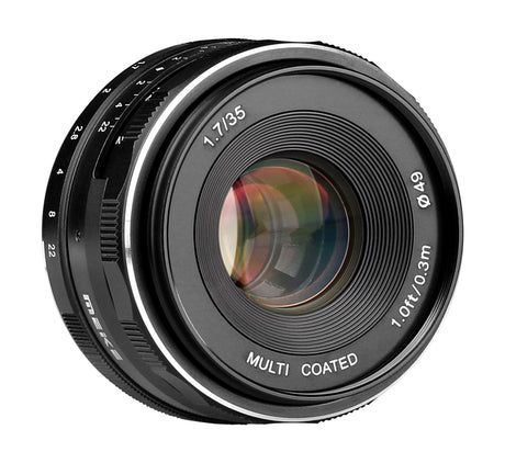 Meike 35mm F1.7 Weitwinkel Objektiv multicoated manueller Fokus für Fujifilm X-Mount B-Ware