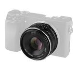 Meike 35mm F1.7 Weitwinkel Objektiv multicoated manueller Fokus für Sony E-Mount