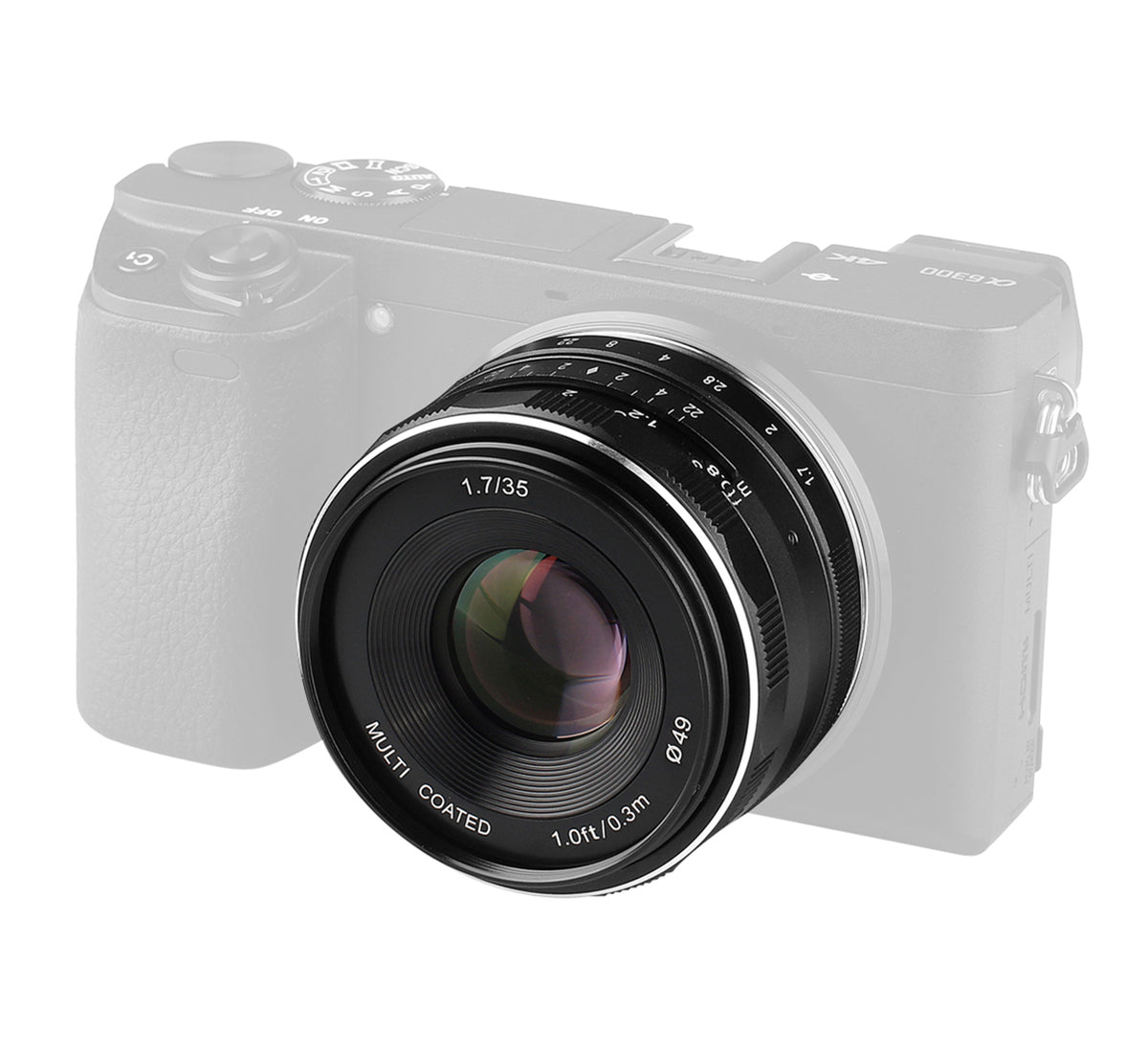 Meike 35mm F1.7 Weitwinkel Objektiv multicoated manueller Fokus für Sony E-Mount