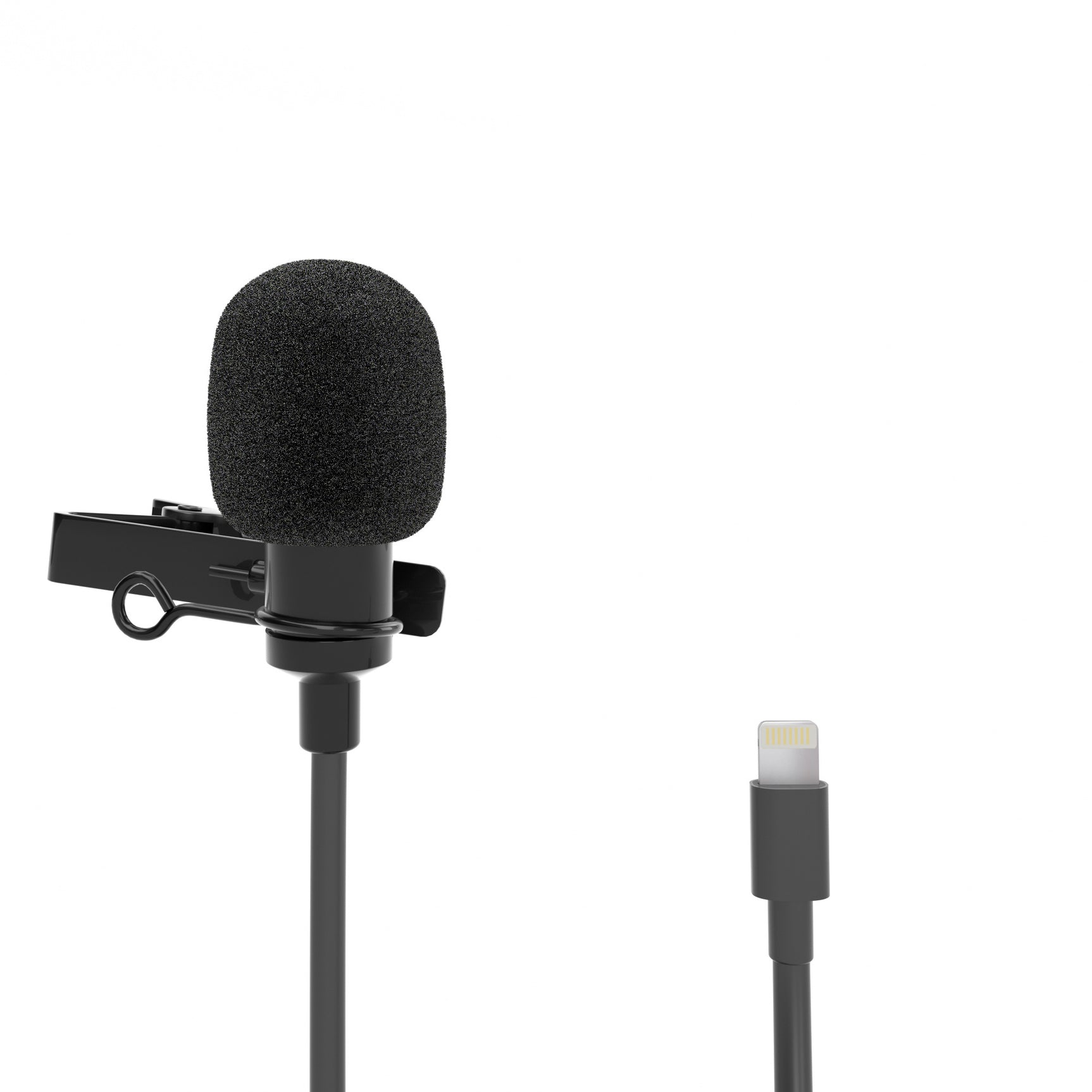 Lavalier Mikrofon für iPhone iPad Windschutz & Klemme perfekt für Interviews Livestreams Lightning