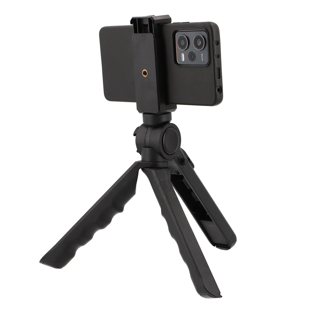 Klapbares 2-in-1 Tischstativ & Selfie-Stick mit Smartphone-Halter und Bluetooth-Auslöser