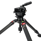 JUSINO Karbon Profi Videostativ & Kugelkopf Perfekt für Vogelaufnahmen 152,5cm 18Kg belastbar
