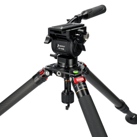 JUSINO Karbon Profi Videostativ & Kugelkopf Perfekt für Vogelaufnahmen 152,5cm 18Kg belastbar