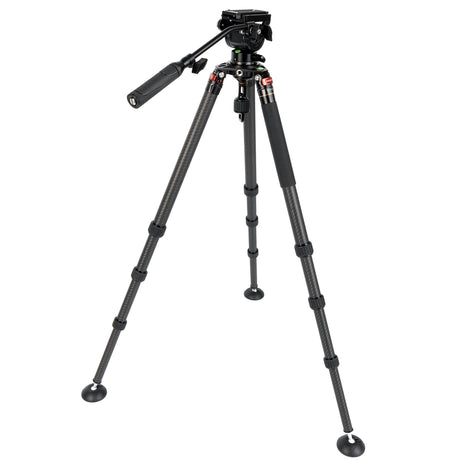 JUSINO Karbon Profi Videostativ & Kugelkopf Perfekt für Vogelaufnahmen 152,5cm 18Kg belastbar