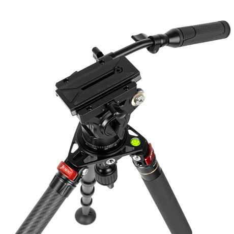 JUSINO Karbon Profi Videostativ & Kugelkopf Perfekt für Vogelaufnahmen 152,5cm 18Kg belastbar