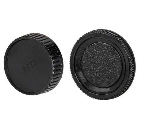 Kameragehäusedeckel & Objektivrückdeckel Set für Minolta MD / SR – Schutzkappen für Kamera & Objektiv