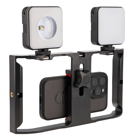 Handyhalterung Smartphone Video Rig Stabilizer für stabile Videoaufnahmen & Vlogging
