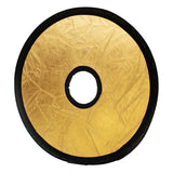 2in1 Faltreflektor Mount Lichtreflektor rund mit Objektivöffnung Gold/Silber 30cm