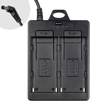 Batterie-Adapterplatte Dual-Slot NP-F970 F770 F570 DC Ausgang Ideal für V-Mount Akkus