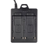 Batterie-Adapterplatte Dual-Slot NP-F970 F770 F570 DC Ausgang Ideal für V-Mount Akkus