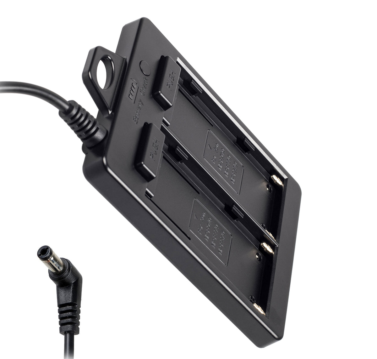 Batterie-Adapterplatte Dual-Slot NP-F970 F770 F570 DC Ausgang Ideal für V-Mount Akkus