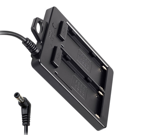 Batterie-Adapterplatte Dual-Slot NP-F970 F770 F570 DC Ausgang Ideal für V-Mount Akkus