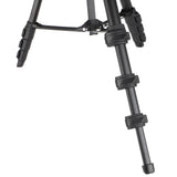 JUSINO leichtes Traveller Stativ 4 Segmente bis 139cm Aluminium 2,5kg belastbar