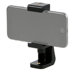 Drehbare Smartphone Halterung mit Schraubklemme & 360° Rotation - Universal Handy Stativhalter für Hochformat & Querformat (57–105 mm)