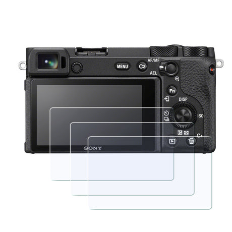 Display-Schutzglas für Sony A6600, A6500, A6400, A6300, A6000, A5000 – 0,3 mm 9H gehärtetes Glas 3 Stück