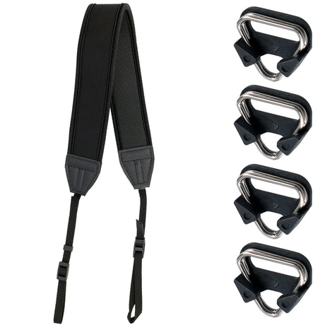 ayex Neopren Gurt + 4er-Set Splentringe Robuste Halterungen