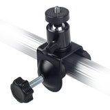 Stativklemme mit Kugelkopf & drehbaren 1/4 Zoll Mount bis 4?cm Rohrdurchmesser gummiert