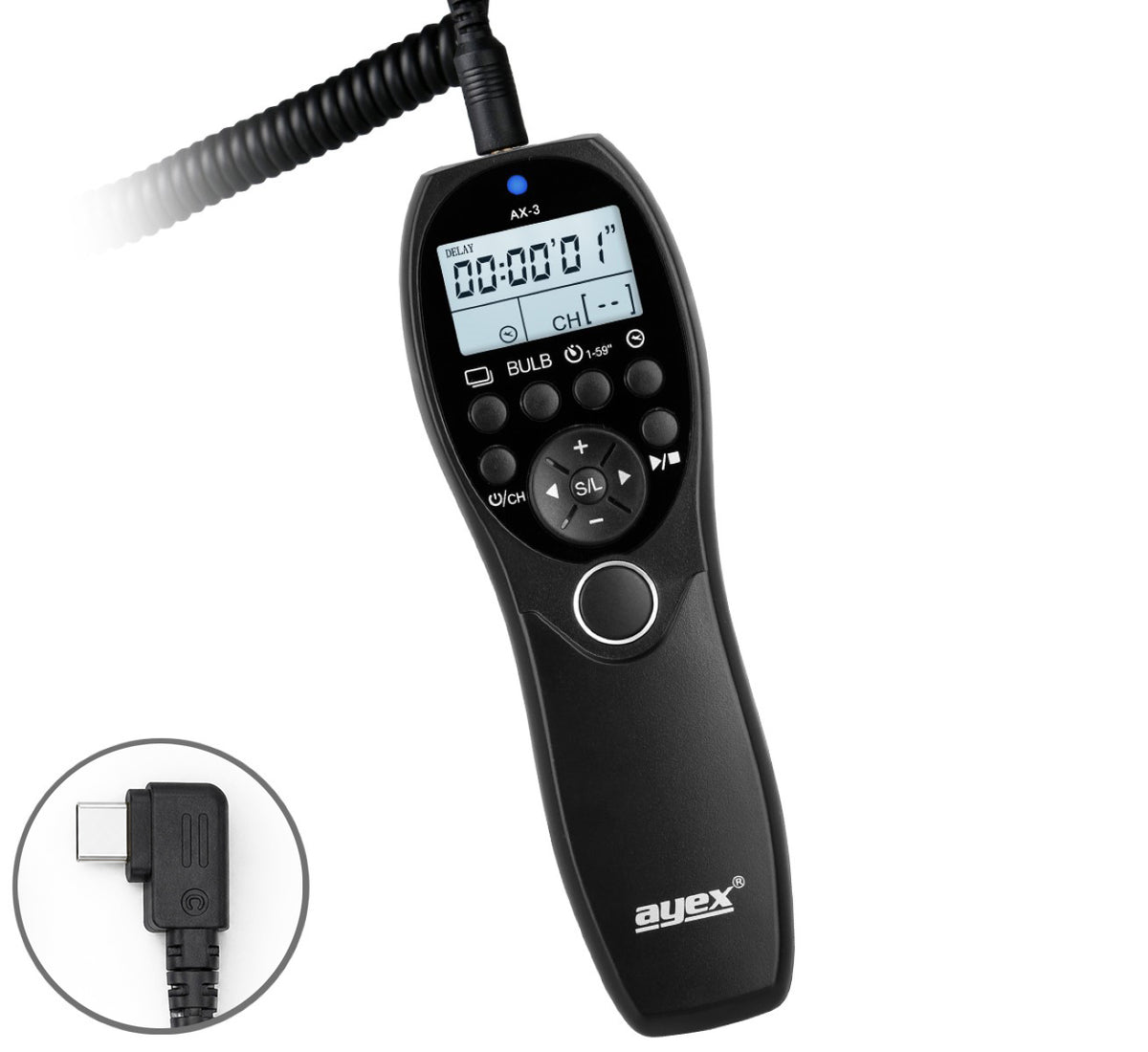 Timer Fernauslöser AX-3 USB-C Sony Alpha A7C II 7CR 7 V A6700 Intervallauslöser Timelapse Bulb Serienaufnahme