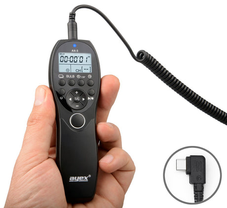 Timer Fernauslöser AX-3 USB-C Sony Alpha A7C II 7CR 7 V A6700 Intervallauslöser Timelapse Bulb Serienaufnahme