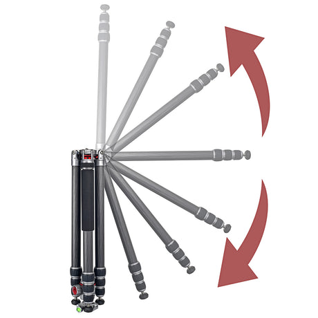 JUSINO Karbon Traveller Tripod mit Kugelkopf Monopod-Funktion bis 171,5cm 15kg TK-284C FGS-36