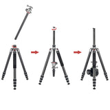 JUSINO Karbon Traveller Tripod mit Kugelkopf Monopod-Funktion bis 171,5cm 15kg TK-284C FGS-36