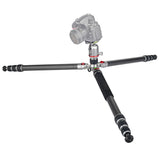 JUSINO Karbon Traveller Tripod mit Kugelkopf Monopod-Funktion bis 171,5cm 15kg TK-284C FGS-36