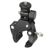 ayex Universal Stativklemme neigbarer 1/4 Zoll Mount Schraubzwinge gummierte Kontaktflächen