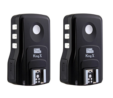 Pixel KING PRO e-TTL Funk-Blitzauslöser Set LCD-Display für Canon EOS mit 2 Empfängern