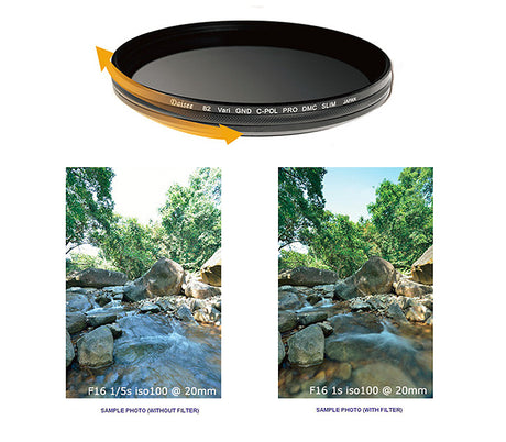 Daisee Variable ND-8 / CPL Kombi Filter 77mm, 8-fach vergütet Slim