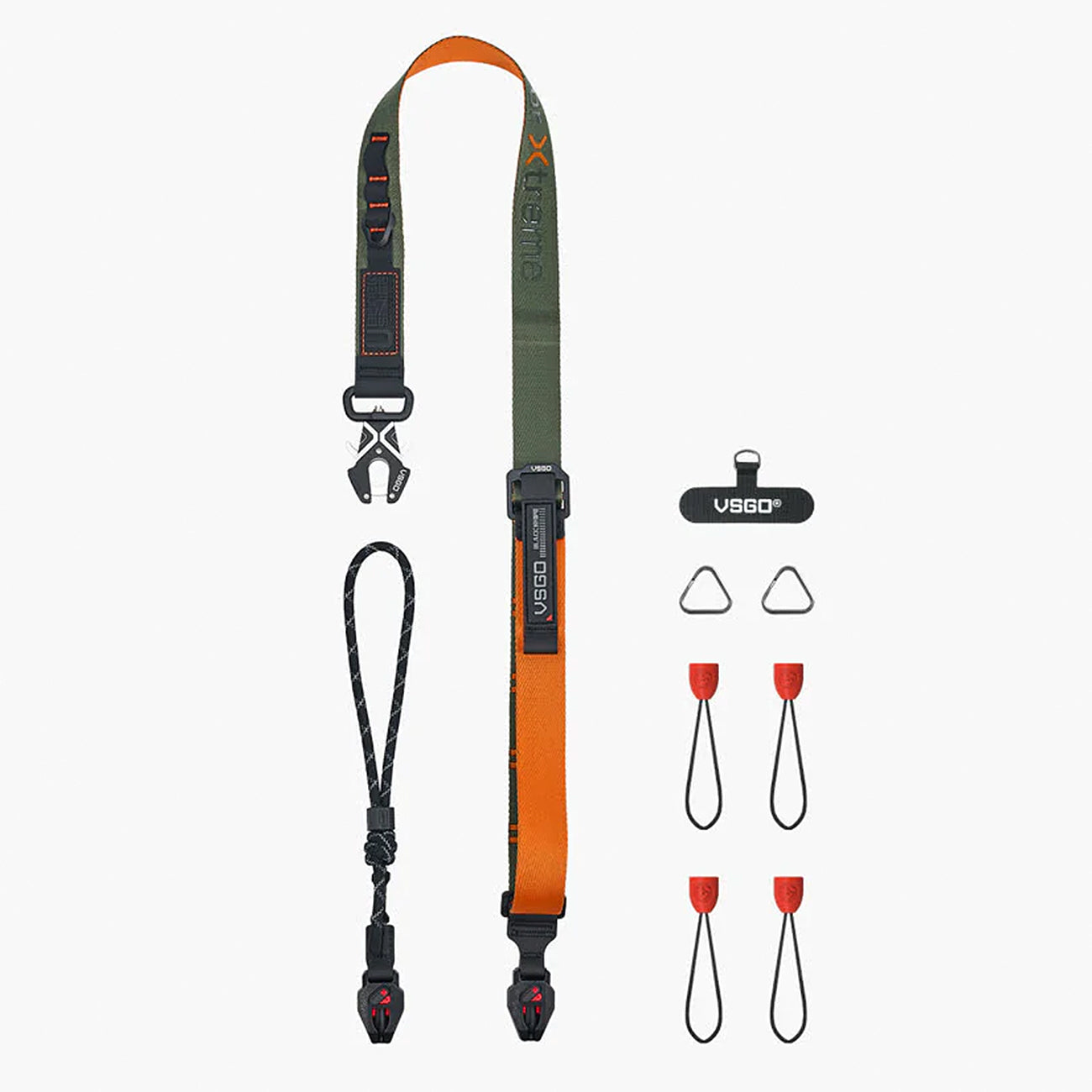 VSGO Black Snipe Urban Kamera-Gurt (Core Glow) mit Quick-Release Anti-Twist & Handgurt-Set