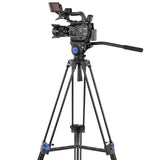 ayex Video Stativ mit Video Kopf Robustes Stativ für professionelle Aufnahmen